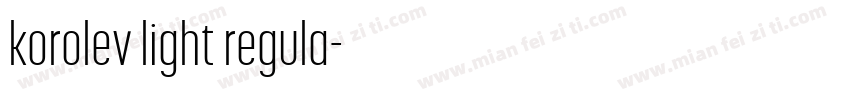 korolev light regula字体转换